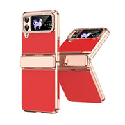 Custodia pieghevole in pelle con cerniera per Galaxy Z Flip4