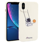 Custodia TPU con motivo astronauta per iPhone XS XR 8 Plus
