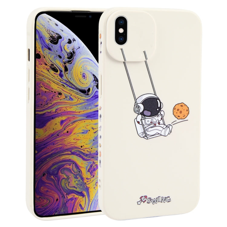 Custodia TPU con motivo astronauta per iPhone XS XR 8 Plus