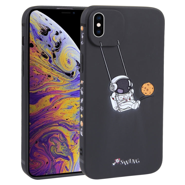 Custodia TPU con motivo astronauta per iPhone XS XR 8 Plus