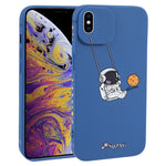Custodia TPU con motivo astronauta per iPhone XS XR 8 Plus