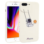 Custodia TPU con motivo astronauta per iPhone XS XR 8 Plus