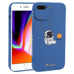 Custodia TPU con motivo astronauta per iPhone XS XR 8 Plus