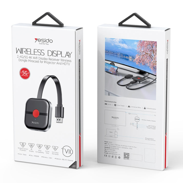 Ricevitore display wireless HD Yesido TV10 4K 5G
