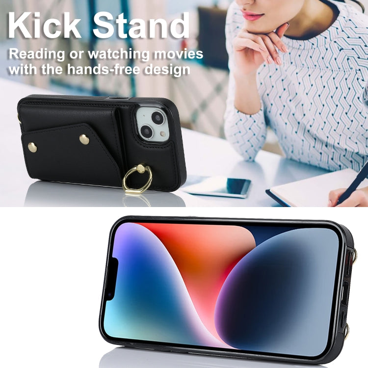 Custodia con cerniera e cordicella per iPhone 14
