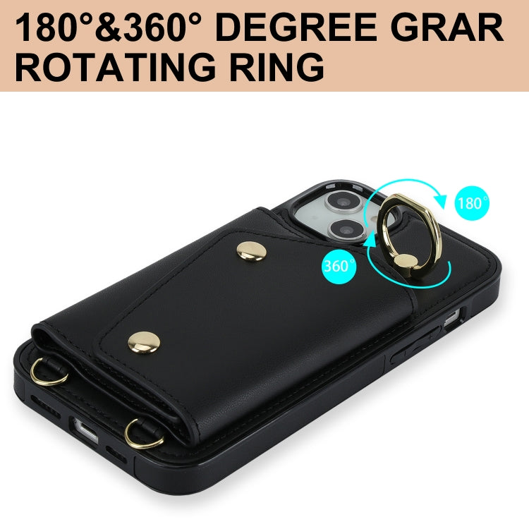 Custodia con cerniera e cordicella per iPhone 14