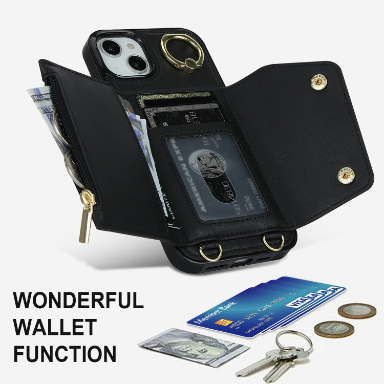 Custodia con cerniera e cordicella per iPhone 14