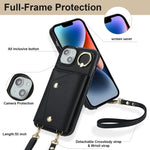 Custodia con cerniera e cordicella per iPhone 14