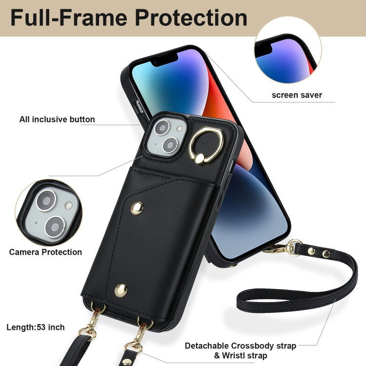 Custodia con cerniera e cordicella per iPhone 14