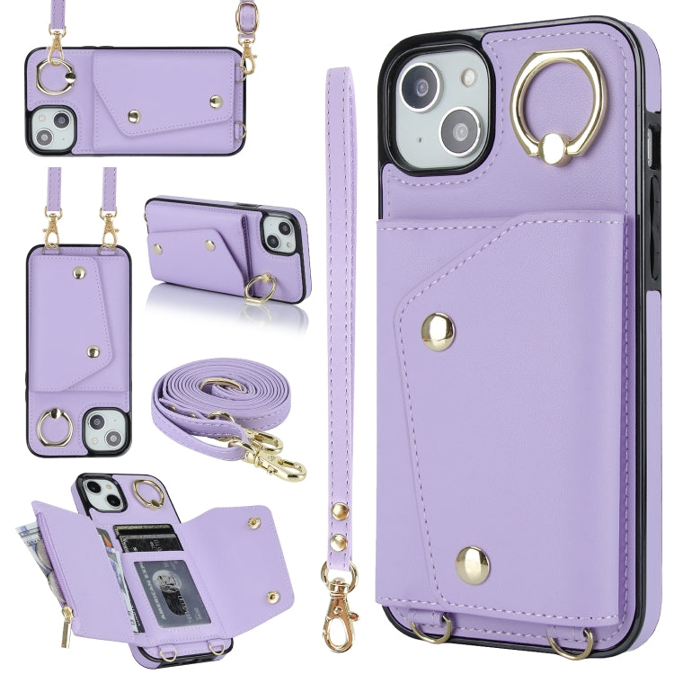 Custodia con cerniera e cordicella per iPhone 14