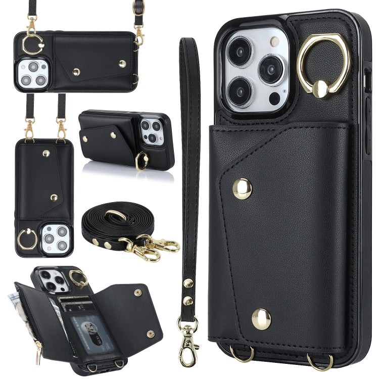 Custodia con cerniera e cordicella per iPhone 14