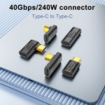 Adattatore USB-C 3D Bend maschio-femmina 40 Gbps 240W