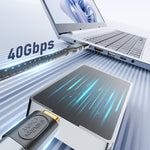 Adattatore USB-C 3D Bend maschio-femmina 40 Gbps 240W