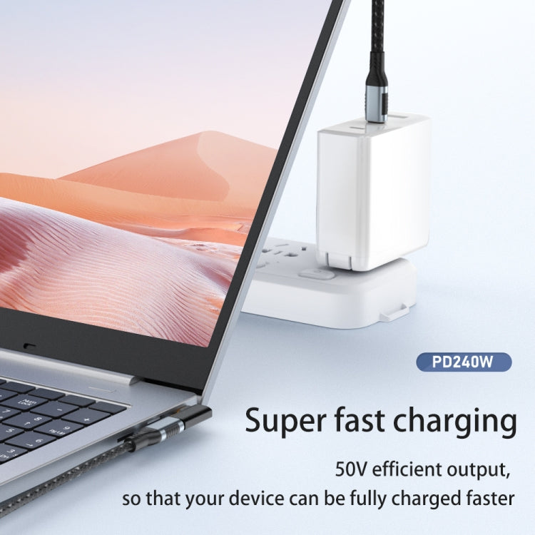 Adattatore USB-C femmina a maschio 40 Gbps 240W curvatura central