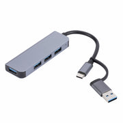 2301 4 in 1 Adattatore HUB per docking station multifunzione da USB+USB-C/Tipo-C a USB, 2301