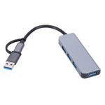 2301 4 in 1 Adattatore HUB per docking station multifunzione da USB+USB-C/Tipo-C a USB, 2301