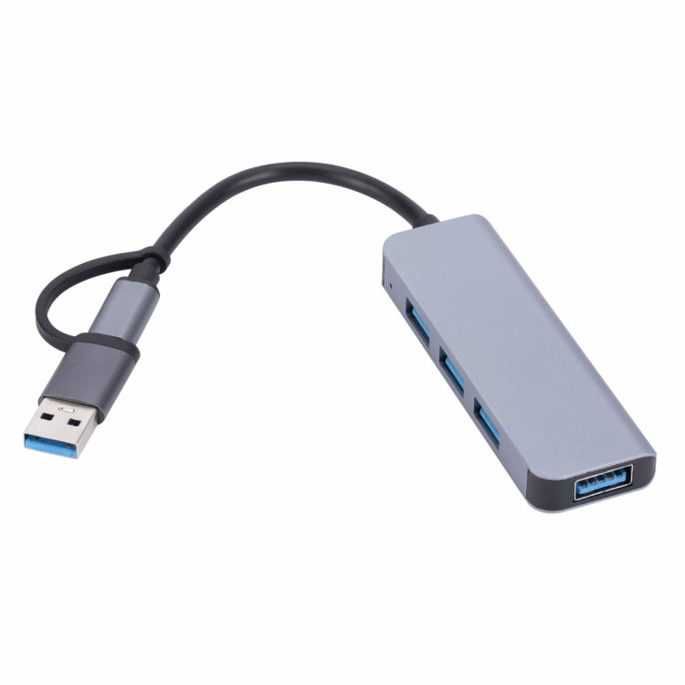 2301 4 in 1 Adattatore HUB per docking station multifunzione da USB+USB-C/Tipo-C a USB, 2301