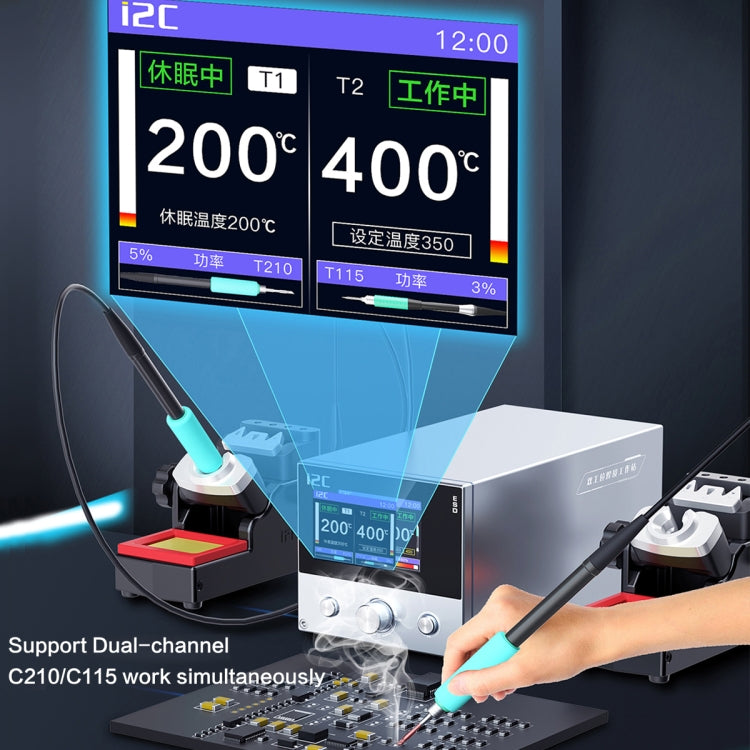 Stazione di saldatura doppia intelligente i2C 3SCN con base RS100, A Set, B Set
