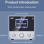 Stazione di saldatura doppia intelligente i2C 3SCN con base RS100, A Set, B Set