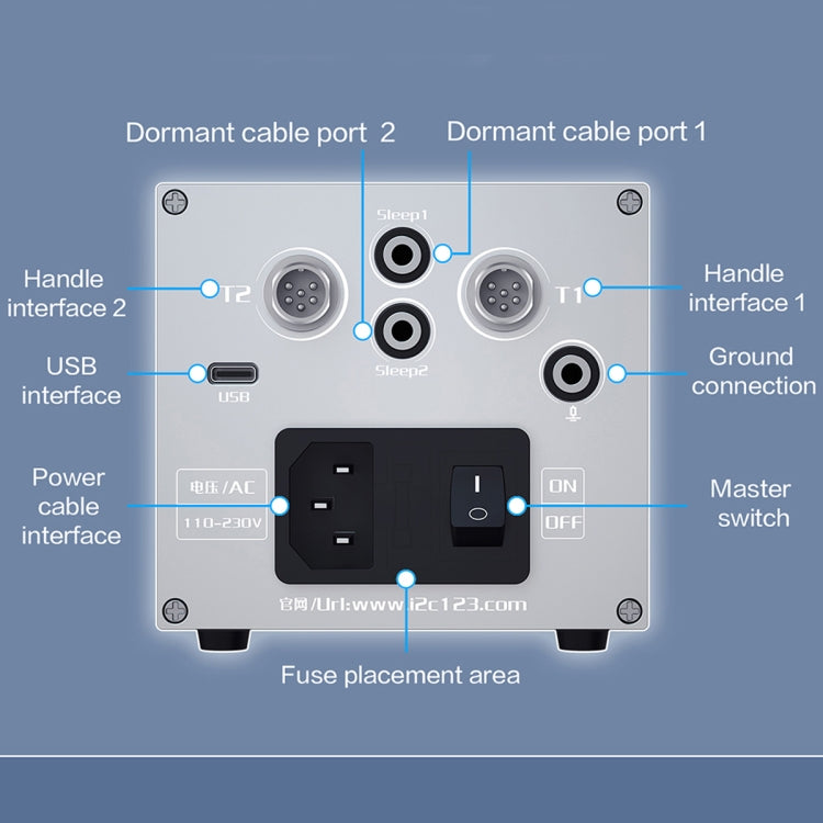 Stazione di saldatura doppia intelligente i2C 3SCN con base RS100, A Set, B Set