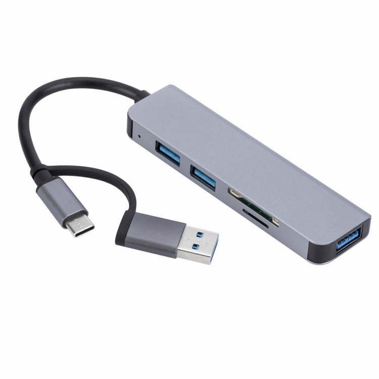 Adattatore HUB 5 in 1 USB-C a USB con lettore SD e TF