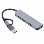 Adattatore HUB 5 in 1 USB-C a USB con lettore SD e TF