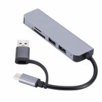 Adattatore HUB 5 in 1 USB-C a USB con lettore SD e TF