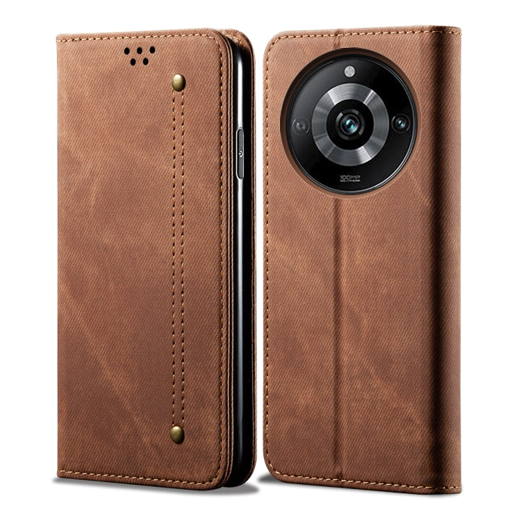 Custodia per telefono in pelle Flip Texture denim, For Realme GT5 Pro, For Realme 11 5G Global / 11x, For Realme 11 Pro / 11 Pro+, For Realme C65 4G, For Realme 10 Pro+