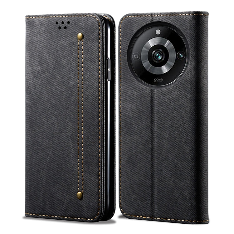 Custodia per telefono in pelle Flip Texture denim, For Realme GT5 Pro, For Realme 11 5G Global / 11x, For Realme 11 Pro / 11 Pro+, For Realme C65 4G, For Realme 10 Pro+