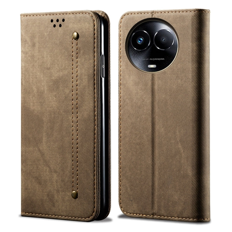 Custodia per telefono in pelle Flip Texture denim, For Realme GT5 Pro, For Realme 11 5G Global / 11x, For Realme 11 Pro / 11 Pro+, For Realme C65 4G, For Realme 10 Pro+