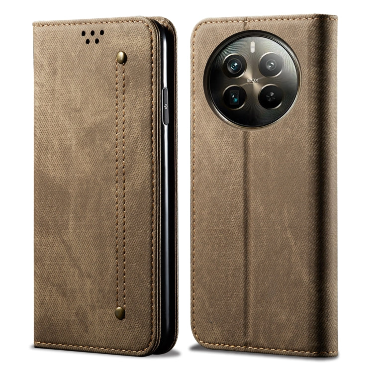 Custodia per telefono in pelle Flip Texture denim, For Realme Note 60 4G / C61 4G, For Realme 13 Pro 5G Global, For Realme GT 6T 5G Global, For Realme GT 6 5G Global, For Realme C63 / C61, For Realme 12 Pro / 12 Pro+