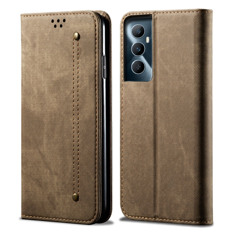 Custodia per telefono in pelle Flip Texture denim, For Realme GT5 Pro, For Realme 11 5G Global / 11x, For Realme 11 Pro / 11 Pro+, For Realme C65 4G, For Realme 10 Pro+