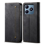 Custodia per telefono in pelle Flip Texture denim, For Realme Note 60 4G / C61 4G, For Realme 13 Pro 5G Global, For Realme GT 6T 5G Global, For Realme GT 6 5G Global, For Realme C63 / C61, For Realme 12 Pro / 12 Pro+
