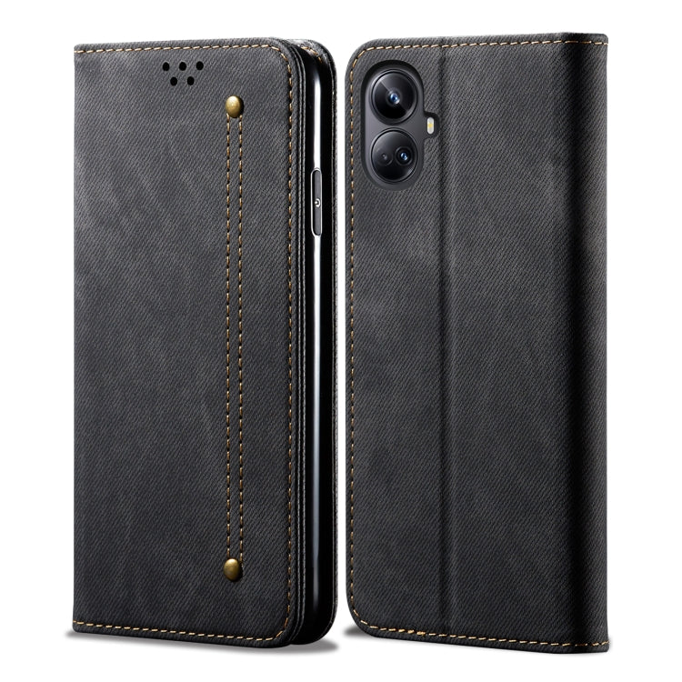 Custodia per telefono in pelle Flip Texture denim, For Realme GT5 Pro, For Realme 11 5G Global / 11x, For Realme 11 Pro / 11 Pro+, For Realme C65 4G, For Realme 10 Pro+
