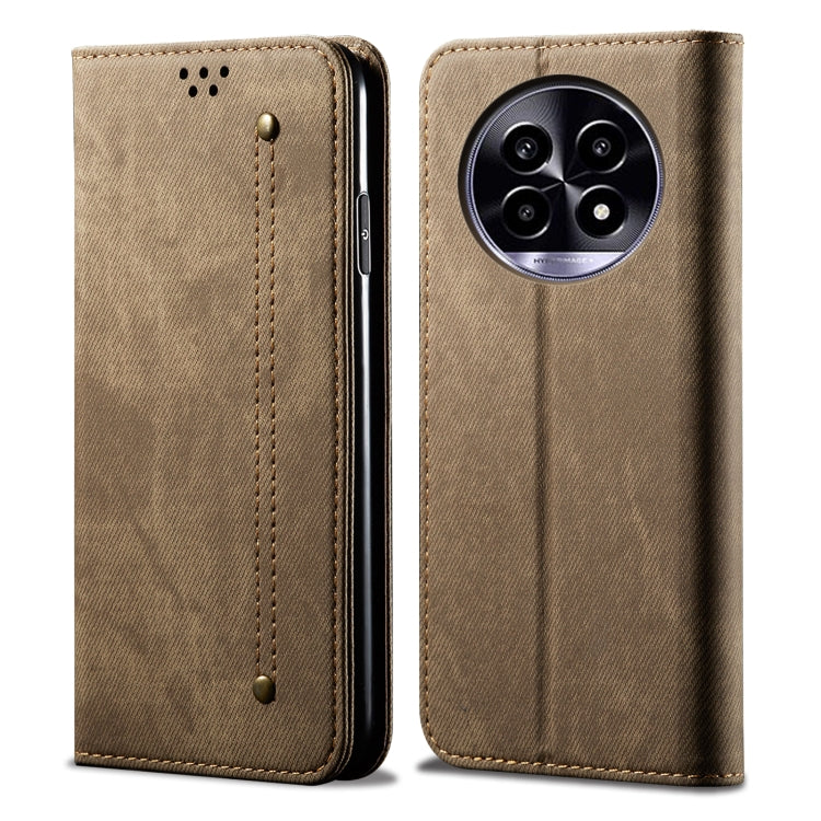 Custodia per telefono in pelle Flip Texture denim, For Realme Note 60 4G / C61 4G, For Realme 13 Pro 5G Global, For Realme GT 6T 5G Global, For Realme GT 6 5G Global, For Realme C63 / C61, For Realme 12 Pro / 12 Pro+