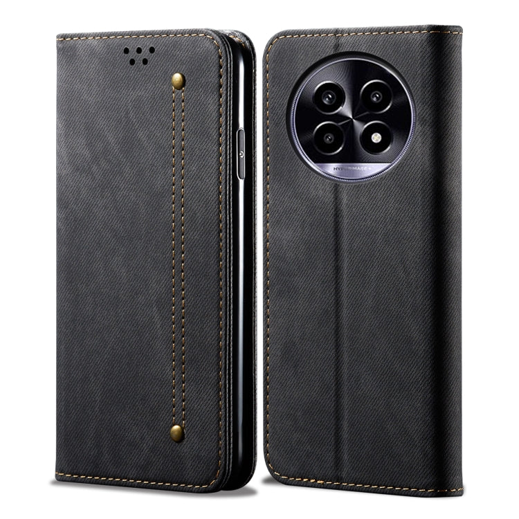 Custodia per telefono in pelle Flip Texture denim, For Realme Note 60 4G / C61 4G, For Realme 13 Pro 5G Global, For Realme GT 6T 5G Global, For Realme GT 6 5G Global, For Realme C63 / C61, For Realme 12 Pro / 12 Pro+