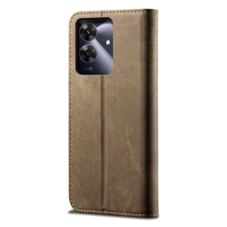 Custodia per telefono in pelle Flip Texture denim, For Realme Note 60 4G / C61 4G, For Realme 13 Pro 5G Global, For Realme GT 6T 5G Global, For Realme GT 6 5G Global, For Realme C63 / C61, For Realme 12 Pro / 12 Pro+
