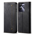 Custodia per telefono in pelle Flip Texture denim, For Realme Note 60 4G / C61 4G, For Realme 13 Pro 5G Global, For Realme GT 6T 5G Global, For Realme GT 6 5G Global, For Realme C63 / C61, For Realme 12 Pro / 12 Pro+