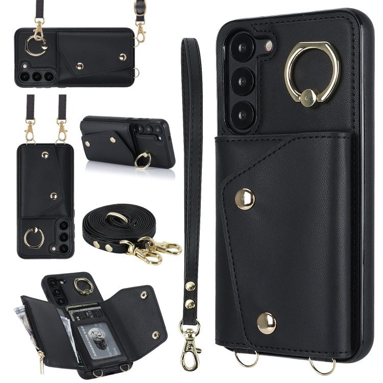 Custodia portafoglio con cerniera per smartphone Samsung Galaxy