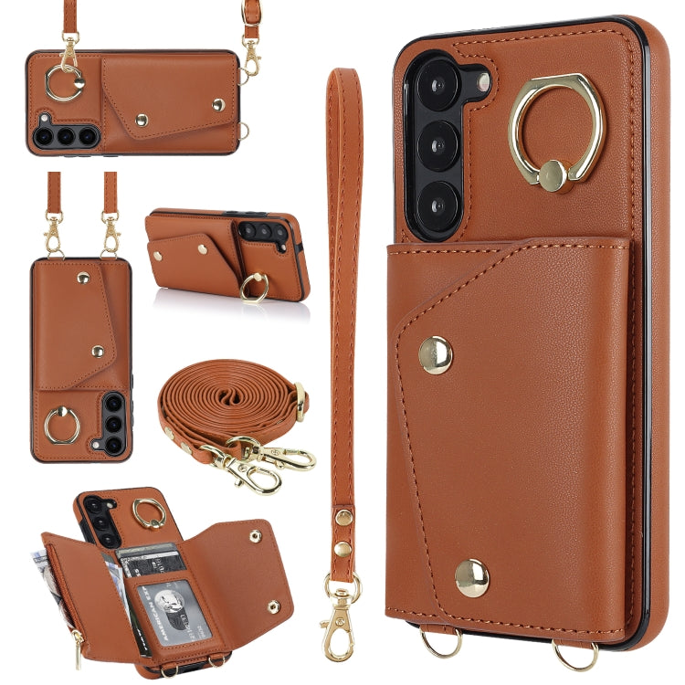 Custodia portafoglio con cerniera per smartphone Samsung Galaxy