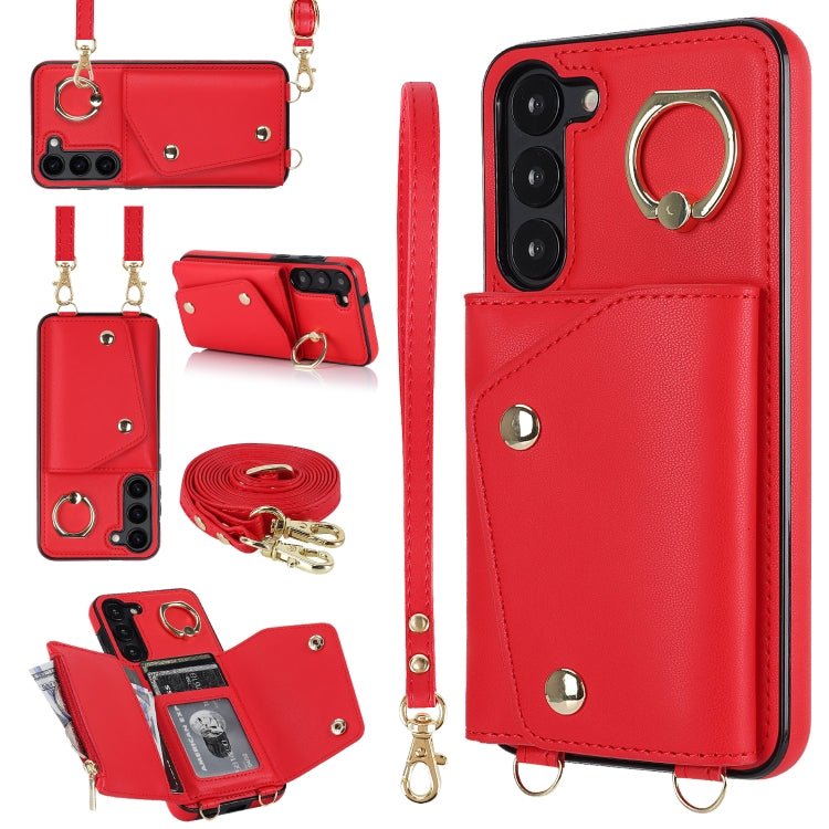 Custodia portafoglio con cerniera per smartphone Samsung Galaxy