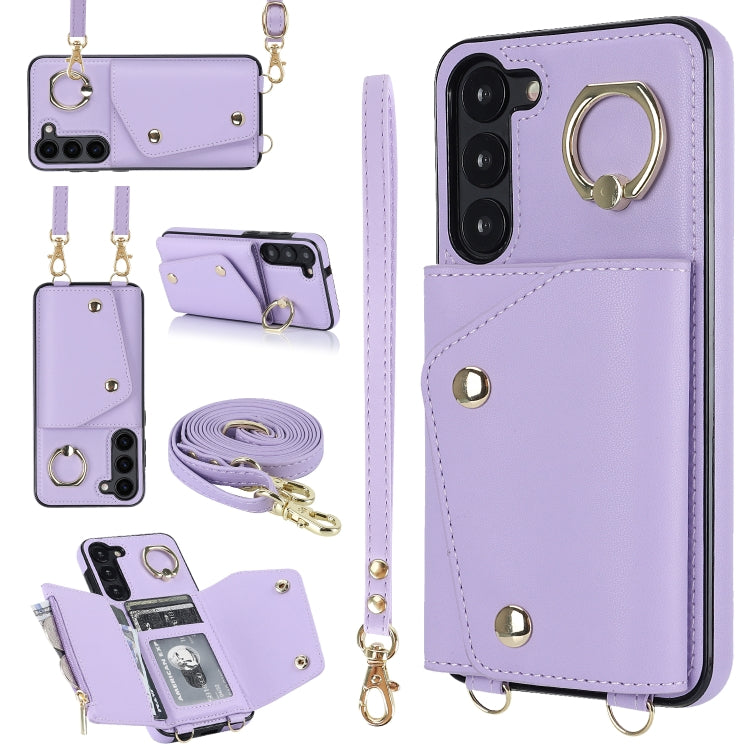 Custodia portafoglio con cerniera per smartphone Samsung Galaxy