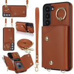 Custodia portafoglio con cerniera per Samsung Galaxy S22 Ultra