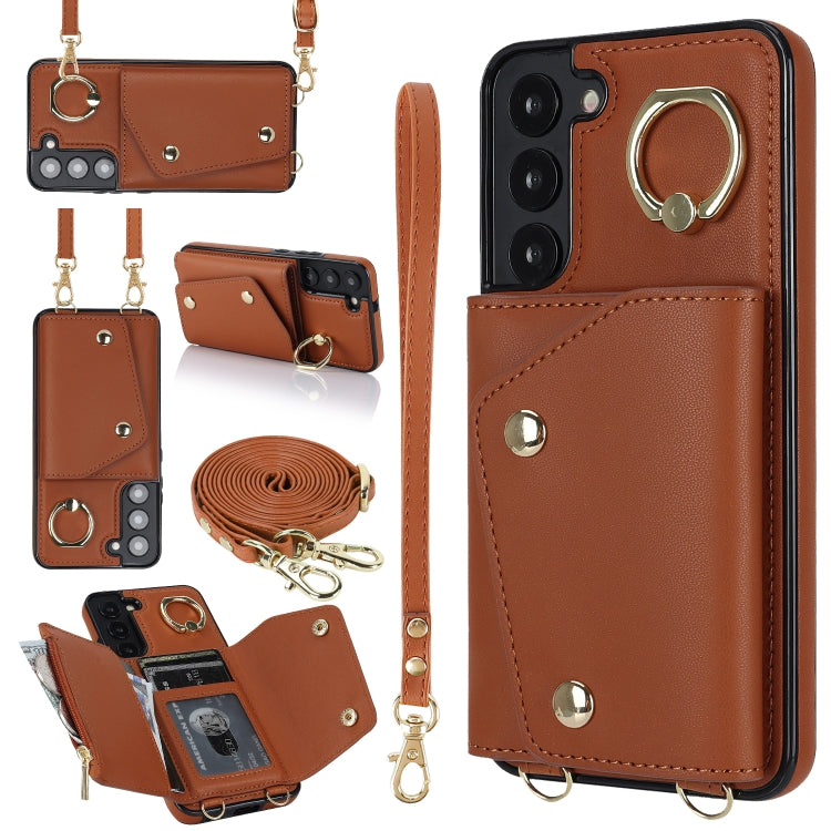 Custodia portafoglio con cerniera per Samsung Galaxy S22 Ultra