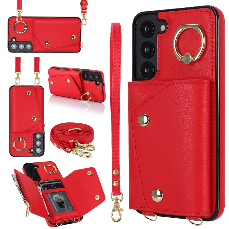 Custodia portafoglio con cerniera per Samsung Galaxy S22 Ultra
