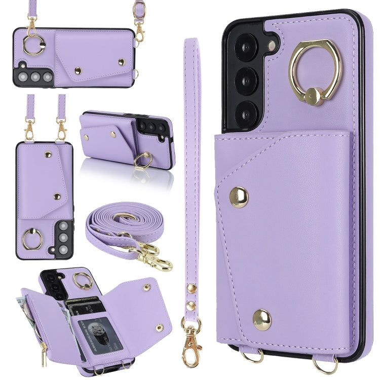 Custodia portafoglio con cerniera per Samsung Galaxy S22 Ultra