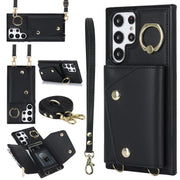 Custodia portafoglio con cerniera per Samsung Galaxy S22 Ultra