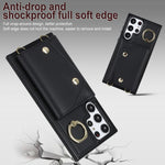 Custodia portafoglio con cerniera per Samsung Galaxy S22 Ultra