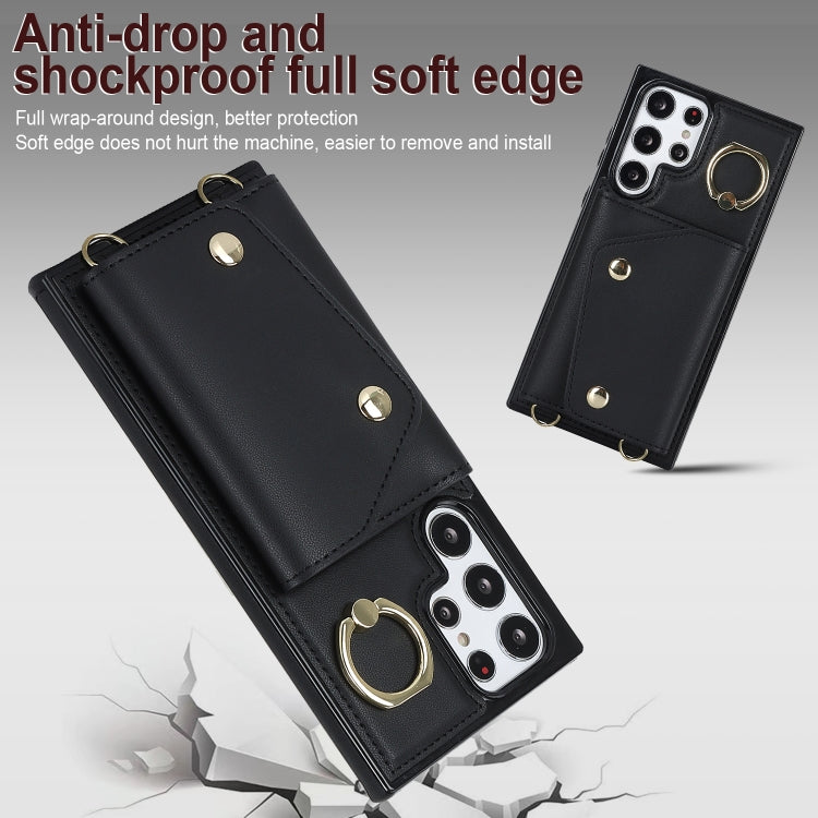 Custodia portafoglio con cerniera per Samsung Galaxy S22 Ultra