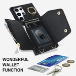 Custodia portafoglio con cerniera per Samsung Galaxy S22 Ultra